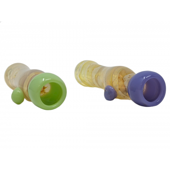 3" Silver Fumed Slyme Color Joint Chillums (Pack Of 2) [RKP270]